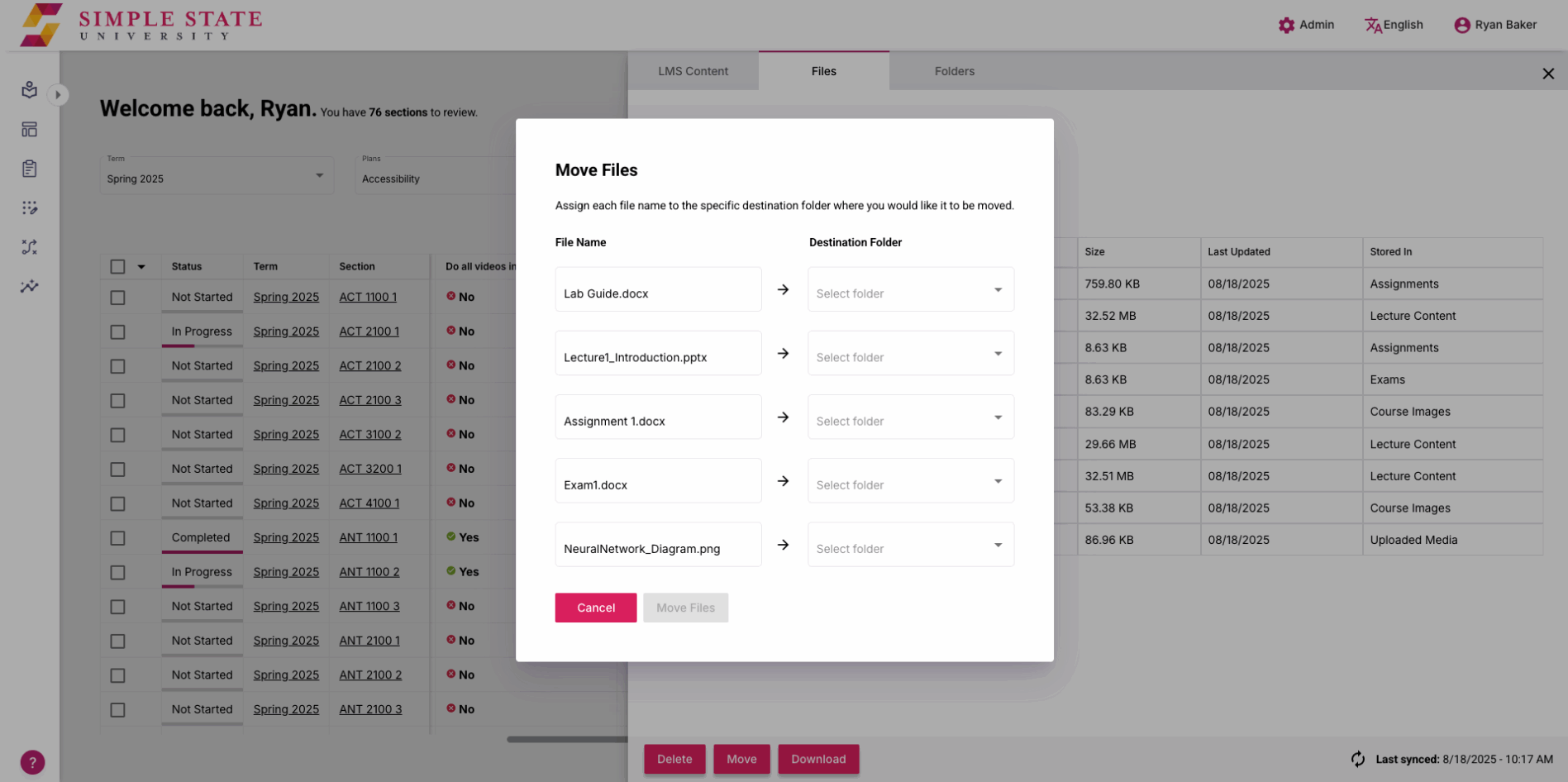 keep lms tidy clean up
